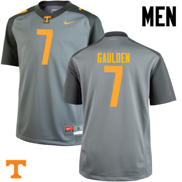 Men #7 Rashaan Gaulden Tennessee Volunteers College Football Jerseys-Gray - Click Image to Close